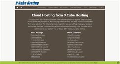 Desktop Screenshot of 9cubehosting.com