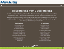 Tablet Screenshot of 9cubehosting.com